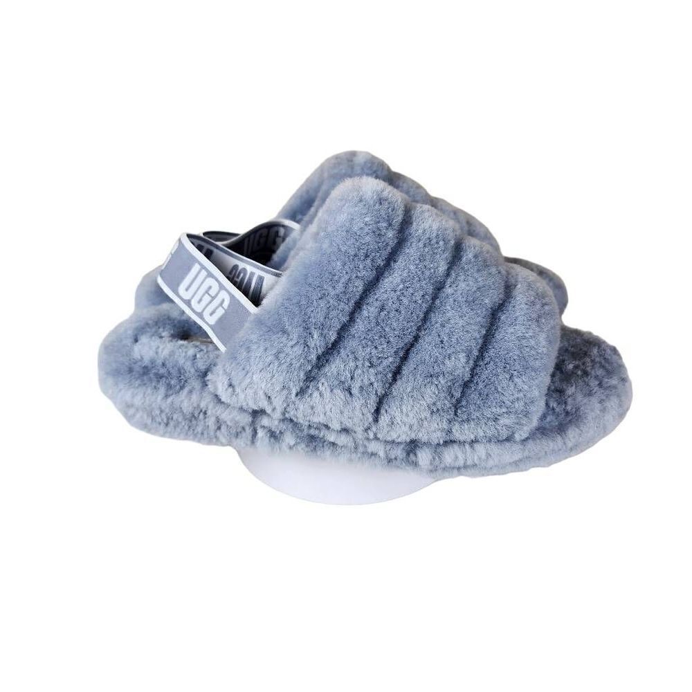 NWOT- UGG Women's Fluff Yeah Slide Ash Fog Slippers, Size 11